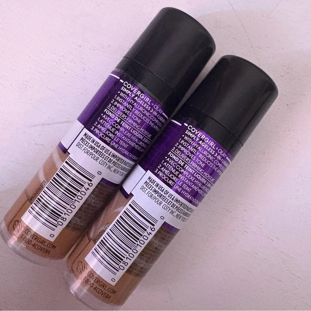 COVERGIRL +Olay NEW (2) Simply Ageless Foundation #260 Classic Tan